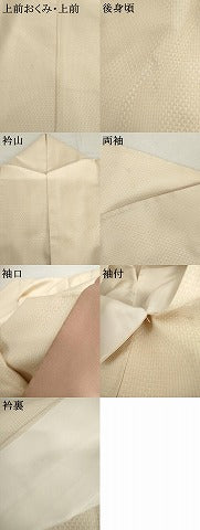 平和屋着物●上質な紬 作家物 鱗綾織 縞 証紙付き 正絹 逸品 AABK8609cs