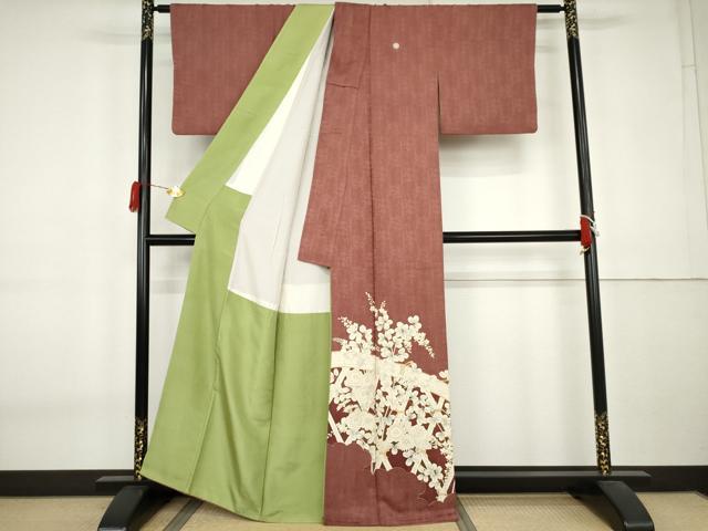 平和屋着物●豪華色留袖 花籬文 金彩 正絹 逸品 AABK8625cs
