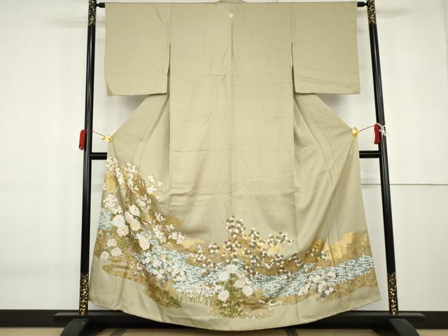 平和屋着物●豪華色留袖 鴛鴦花鳥文 金彩 鈴乃屋扱い 正絹 逸品 AABK8630cs