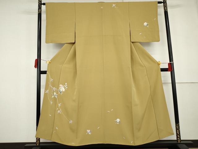 平和屋着物●訪問着 友禅 枝花文 正絹 逸品 AABK8639cs