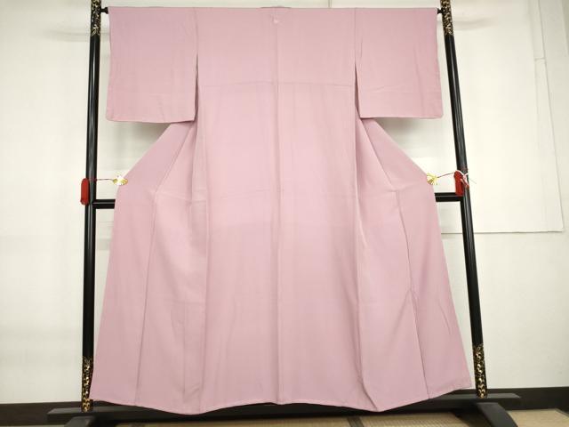 平和屋着物●上質な色無地 石竹色 正絹 逸品 AABK8660cs