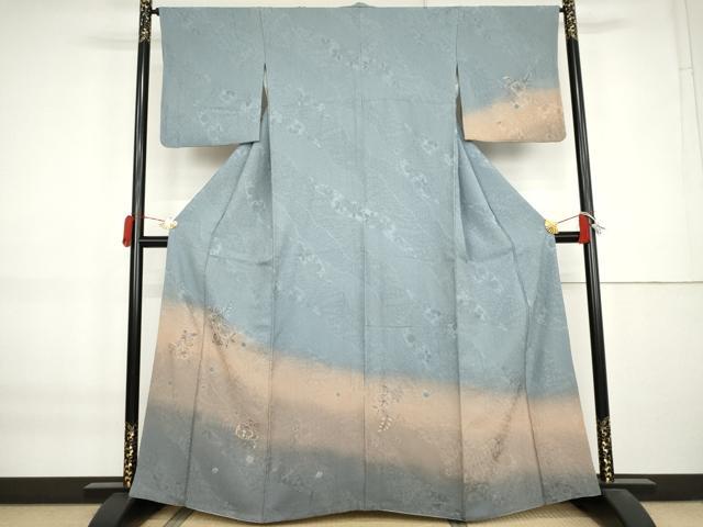 平和屋着物●訪問着 辻が花 絞り 刺繍 暈し染め 金彩 銀糸 正絹 逸品 AABK8662cs