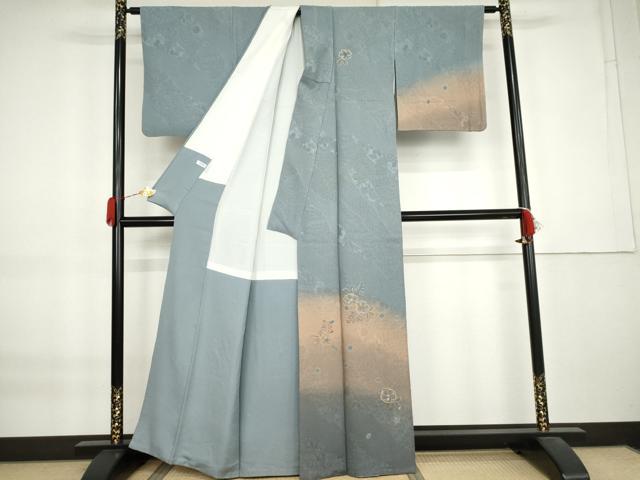 平和屋着物●訪問着 辻が花 絞り 刺繍 暈し染め 金彩 銀糸 正絹 逸品 AABK8662cs