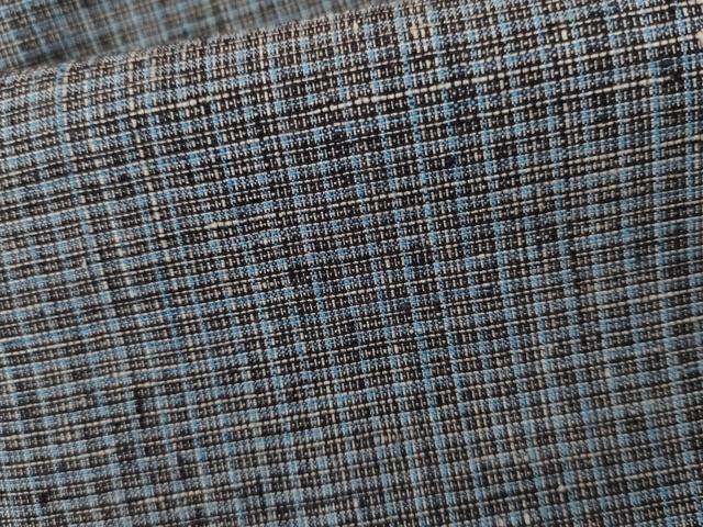 平和屋着物●上質な紬 格子 正絹 逸品 AABK8670cs