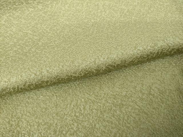 平和屋着物●上質な色無地 霞地紋 苗色 正絹 逸品 AABK8677cs