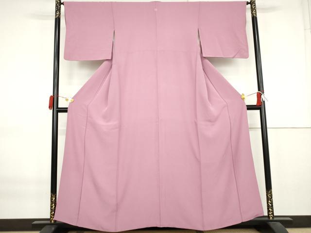平和屋着物●上質な色無地 菖蒲色 正絹 逸品 AABK8689cs