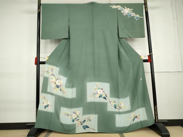 平和屋着物●本加賀友禅作家 橋本洋 訪問着 枝花文 正絹 逸品 AABK8691cs