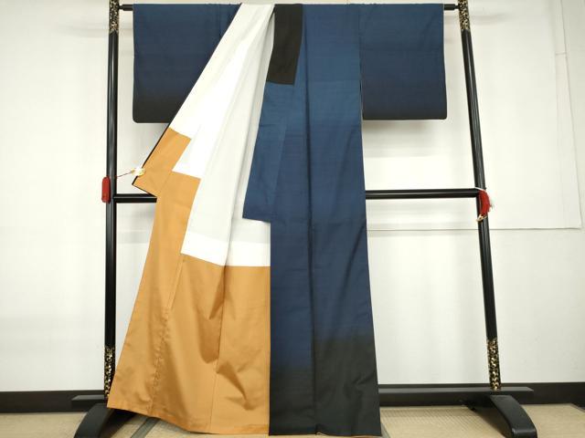 平和屋着物●本場大島紬 訪問着 霞文 正絹 逸品 AABK8701cs