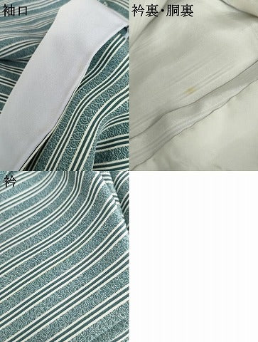 平和屋着物●江戸小紋 縞 正絹 逸品 AABK8706cs