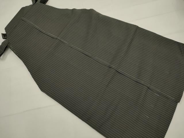 平和屋着物*夏物 男性 馬乗り袴 縦絽 縞 正絹 逸品 未使用 AABK8724st
