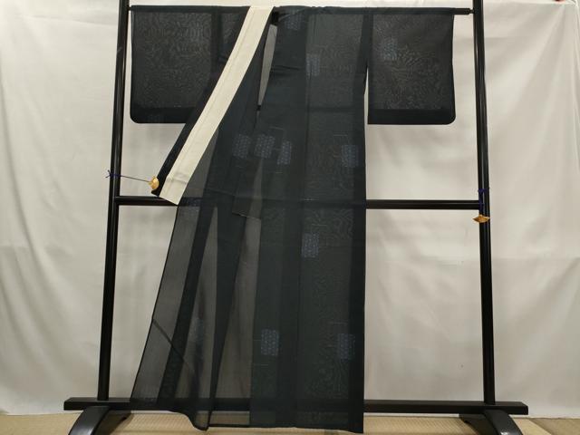 平和屋着物*夏物 結城紬 夏結城 色紙重ね文 正絹 逸品 AABK8727st
