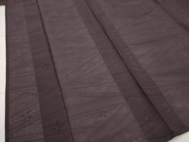 平和屋着物*夏物 色無地 絽 花紋紗 似せ紫色 正絹 逸品 AABK8734st