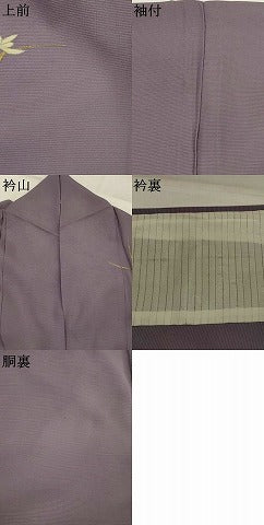 平和屋着物*夏物 訪問着 絽 草花文 金銀彩 正絹 逸品 AABK8742st