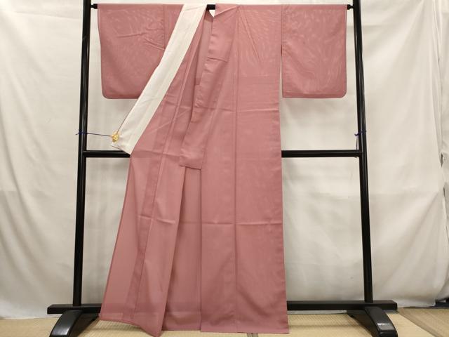 平和屋着物*夏物 色無地 絽 蘇芳香色 洗える着物 AABK8748st