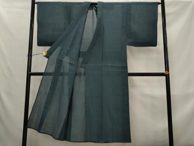 平和屋着物*夏物 男性 本場小千谷ちぢみ 褐返色 麻 逸品 未使用 AABK8764st