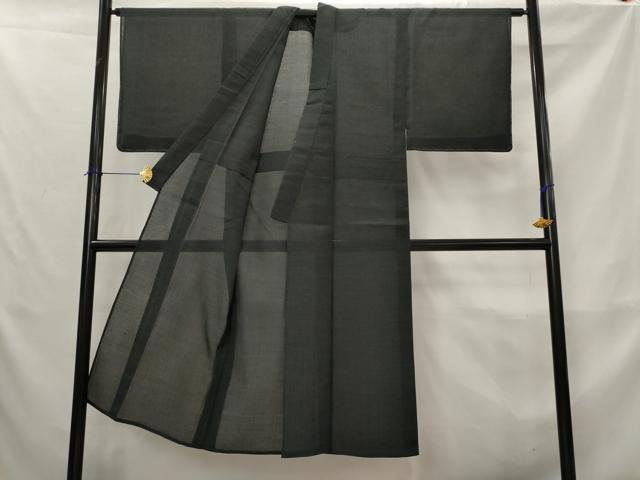 平和屋着物*夏物 男性 小紋 紗 ちぢみ織 霞文 未使用 AABK8766st