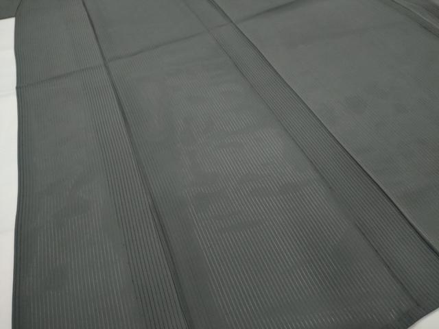 平和屋着物*夏物 色無地 縦絽 消炭色 正絹 逸品 AABK8773st