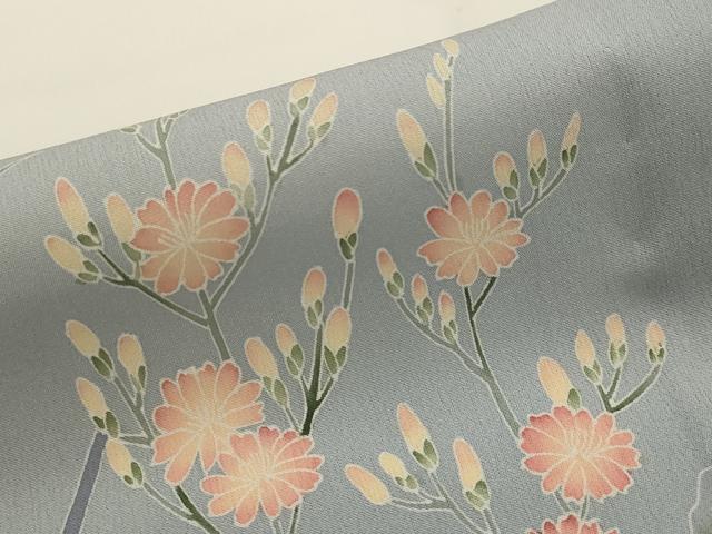 平和屋着物*夏物 京友禅 阪東峰彩 訪問着 草花文 暈し染め 正絹 逸品 AABK8777st