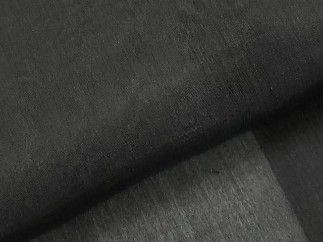 平和屋着物*夏物 色無地 紗 黒色 正絹 逸品 AABK8782st