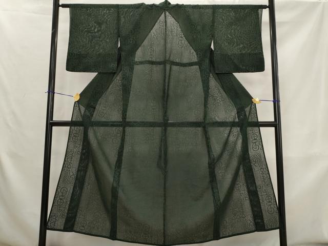 平和屋着物*夏物 小紋 紗 幾何学文様 正絹 逸品 AABK8796st