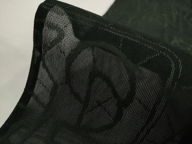 平和屋着物*夏物 小紋 紗 幾何学文様 正絹 逸品 AABK8796st