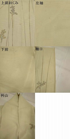 平和屋着物*夏物 訪問着 絽 草花文 銀彩 正絹 逸品 AABK8797st