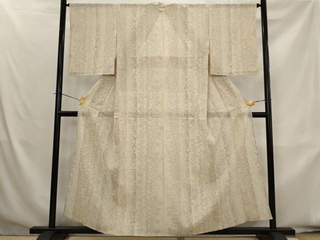 平和屋着物*夏物 紗紬 石畳文様 正絹 逸品 AABK8798st