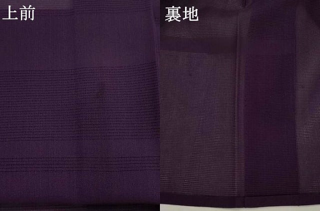 平和屋着物*夏物 色無地 紗 深紫色 正絹 逸品 AABK8800st