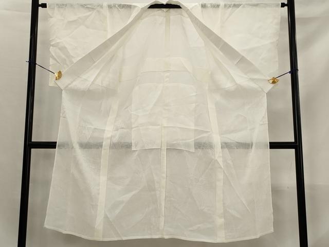 平和屋着物*夏物 長襦袢 流水草花文紗 生成り色 麻 逸品 AABK8805st