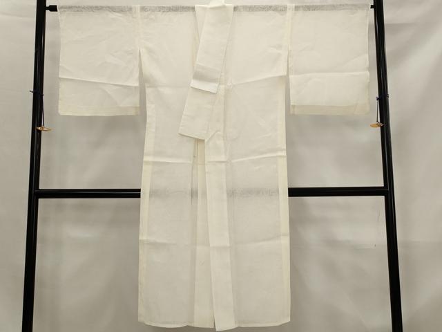 平和屋着物*夏物 長襦袢 草花文紗 生成り色 麻 逸品 AABK8810st
