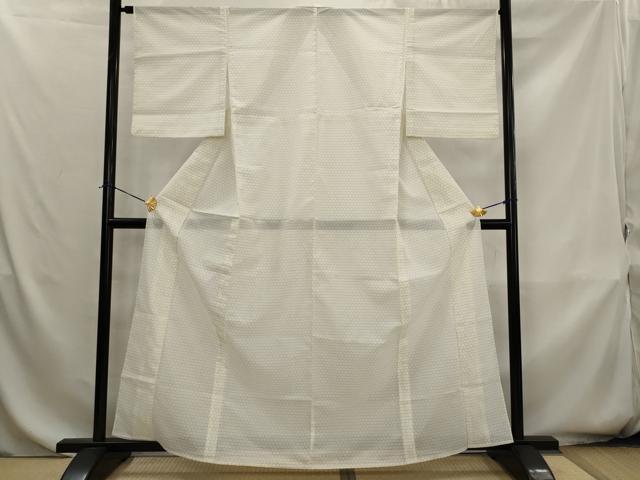 平和屋着物*夏物 小紋 絽 亀甲文 洗える着物 AABK8826st