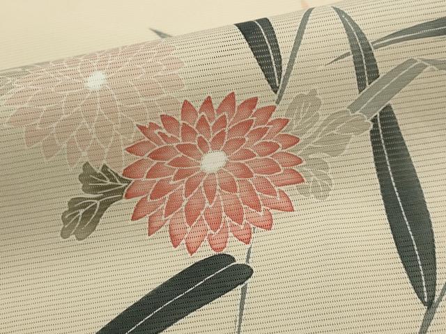 平和屋着物*夏物 訪問着 友禅 絽 草花文 暈し染め 正絹 逸品 AABK8834st