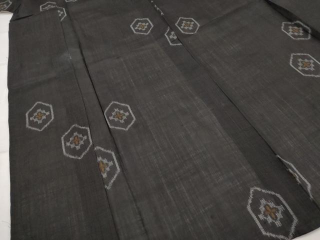 平和屋着物*夏物 上布 亀甲文 麻 逸品 AABK8836st