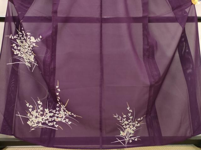 平和屋着物*夏物 訪問着 絽 流水草花文 洗える着物 AABK8871st