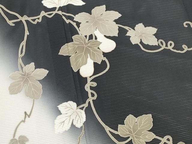平和屋着物*夏物 訪問着 絽 糸瓜 暈し染め 金彩 正絹 逸品 AABK8879st