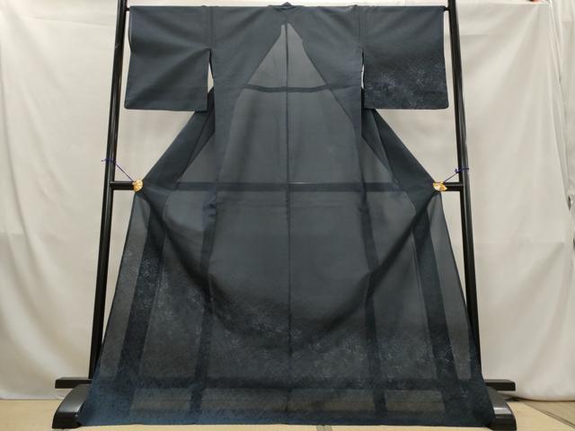 平和屋着物*夏物 訪問着 夏大島 草花文 ロング丈 正絹 逸品 AABK8882st