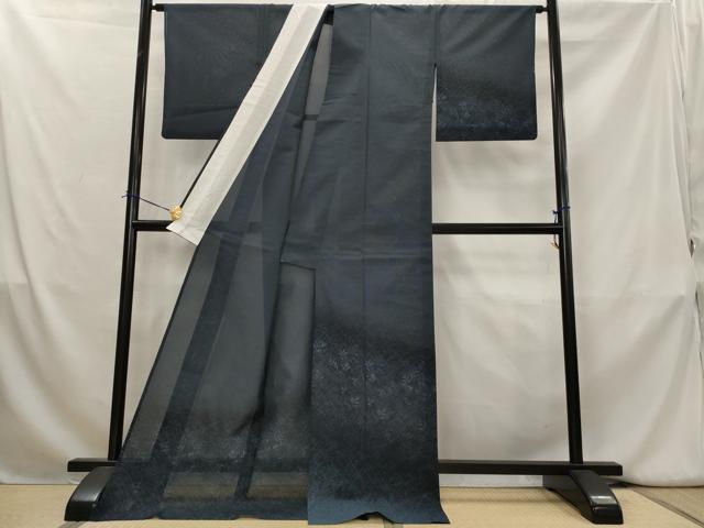 平和屋着物*夏物 訪問着 夏大島 草花文 ロング丈 正絹 逸品 AABK8882st
