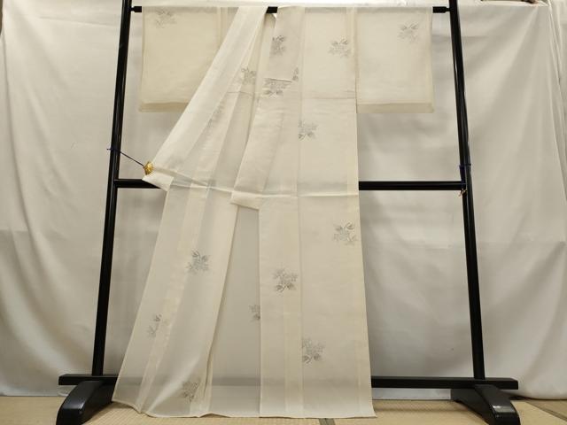 平和屋着物*夏物 夏大島 草花文 正絹 逸品 AABK8883st