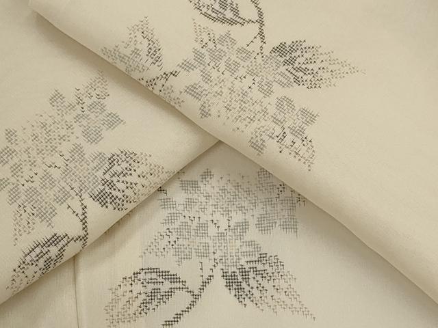 平和屋着物*夏物 夏大島 草花文 正絹 逸品 AABK8883st