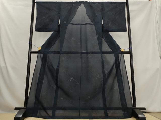 平和屋着物*夏物 本場大島紬 夏大島 草葉文 ロング丈 正絹 逸品 AABK8899st