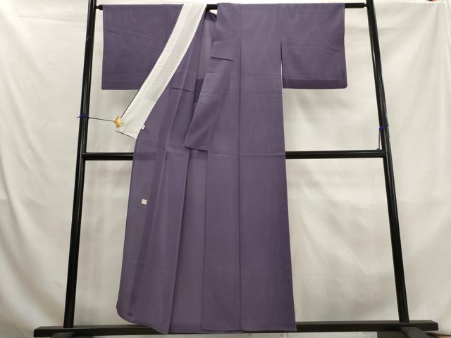 平和屋着物*夏物 本加賀友禅作家 成竹登茂男監修 色無地 絽縮緬 深紫色 そごう百貨店扱い 正絹 逸品 AABK8904st