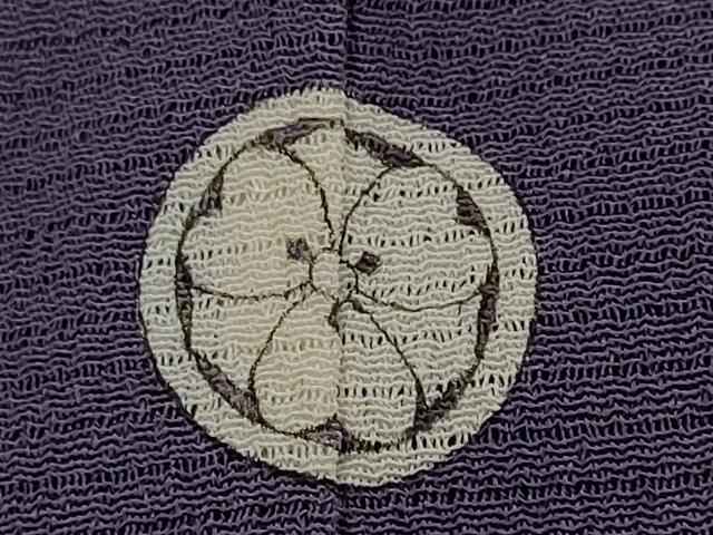 平和屋着物*夏物 本加賀友禅作家 成竹登茂男監修 色無地 絽縮緬 深紫色 そごう百貨店扱い 正絹 逸品 AABK8904st