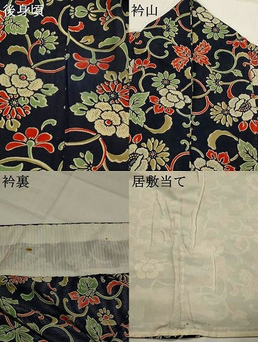 平和屋着物*夏物 小紋 絽 更紗花文 正絹 逸品 AABK8906st