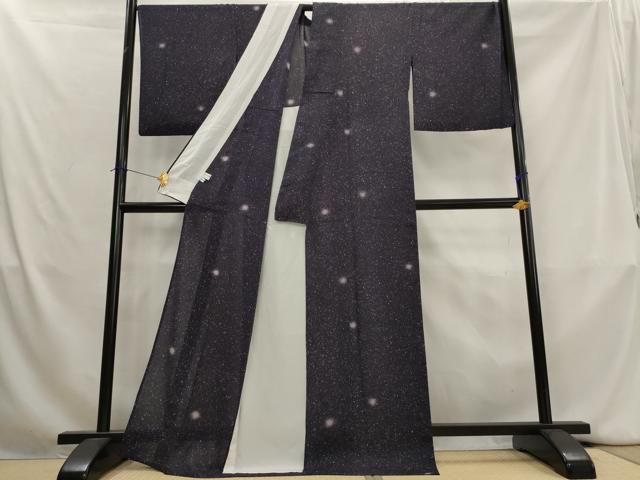 平和屋着物*夏物 西陣 小紋 紗 桜染 霞文 反端付き 正絹 逸品 AABK8916st