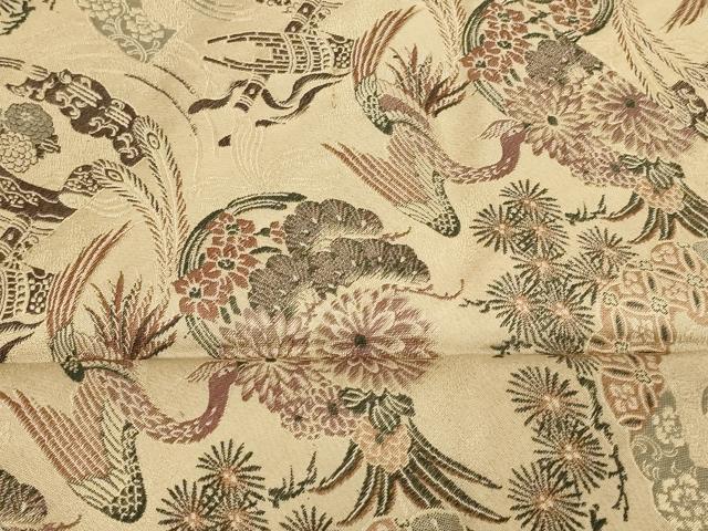 平和屋本店▼打敷 内敷 三角 鳳凰花文 法衣 寺院 仏具 仏教 僧侶 神職 装束 AABK9020ja