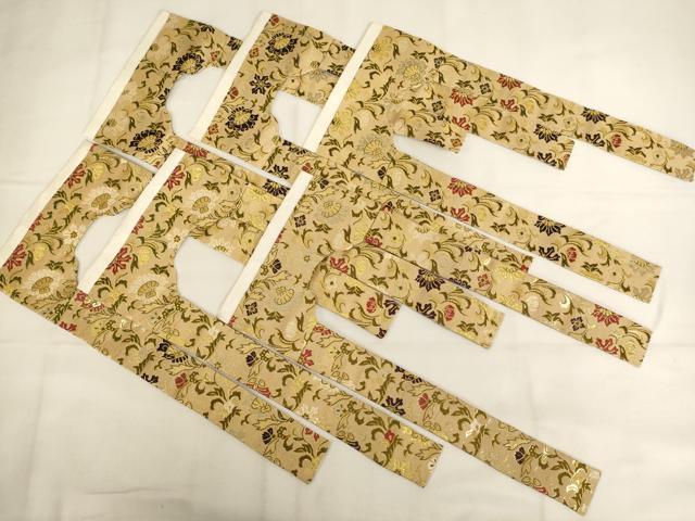 平和屋本店▼戸帳6点セット 金襴 花唐草文 法衣 寺院 仏具 仏教 僧侶 神職 装束 AABK9306ja