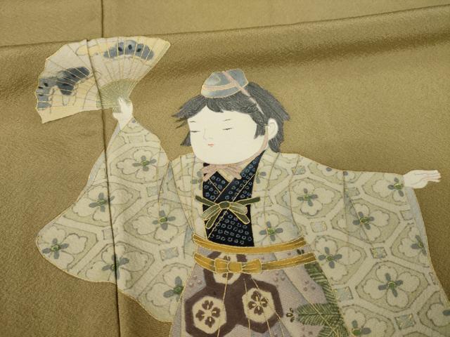 平和屋着物●豪華色留袖 作家物 童子 金彩 正絹 逸品 AABK9327ck