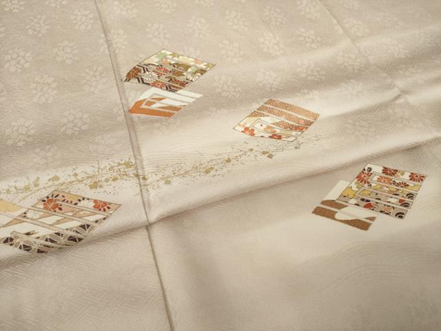平和屋着物●訪問着 源氏香花文 暈し染め 金彩 鈴乃屋扱い 正絹 逸品 AABK9353ck