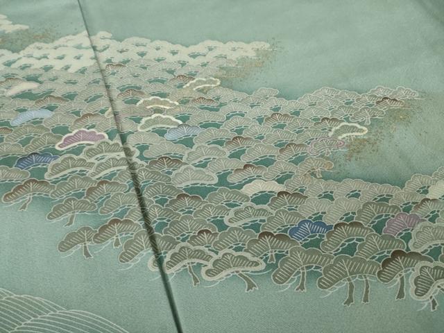 平和屋着物●訪問着 立波松文 暈し染め 金彩 正絹 逸品 AABK9359ck