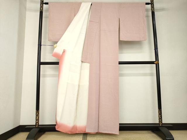 平和屋着物●上質な小紋 幾何学文様 正絹 逸品 AABK9364ck